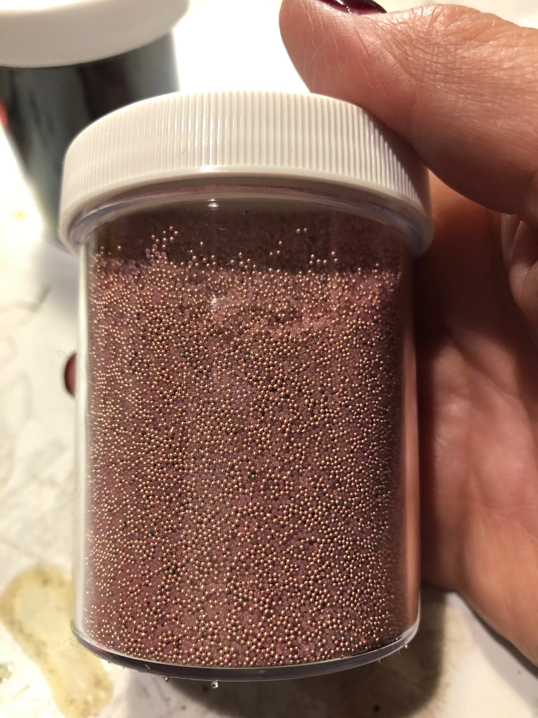 Pink Glass Microbeads
