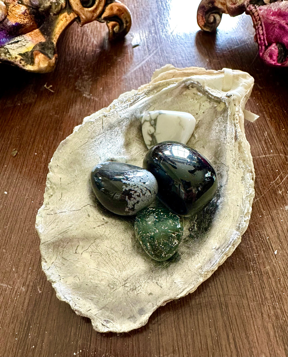 Giant Gilded Oyster Shell - 22k Lemon Gold