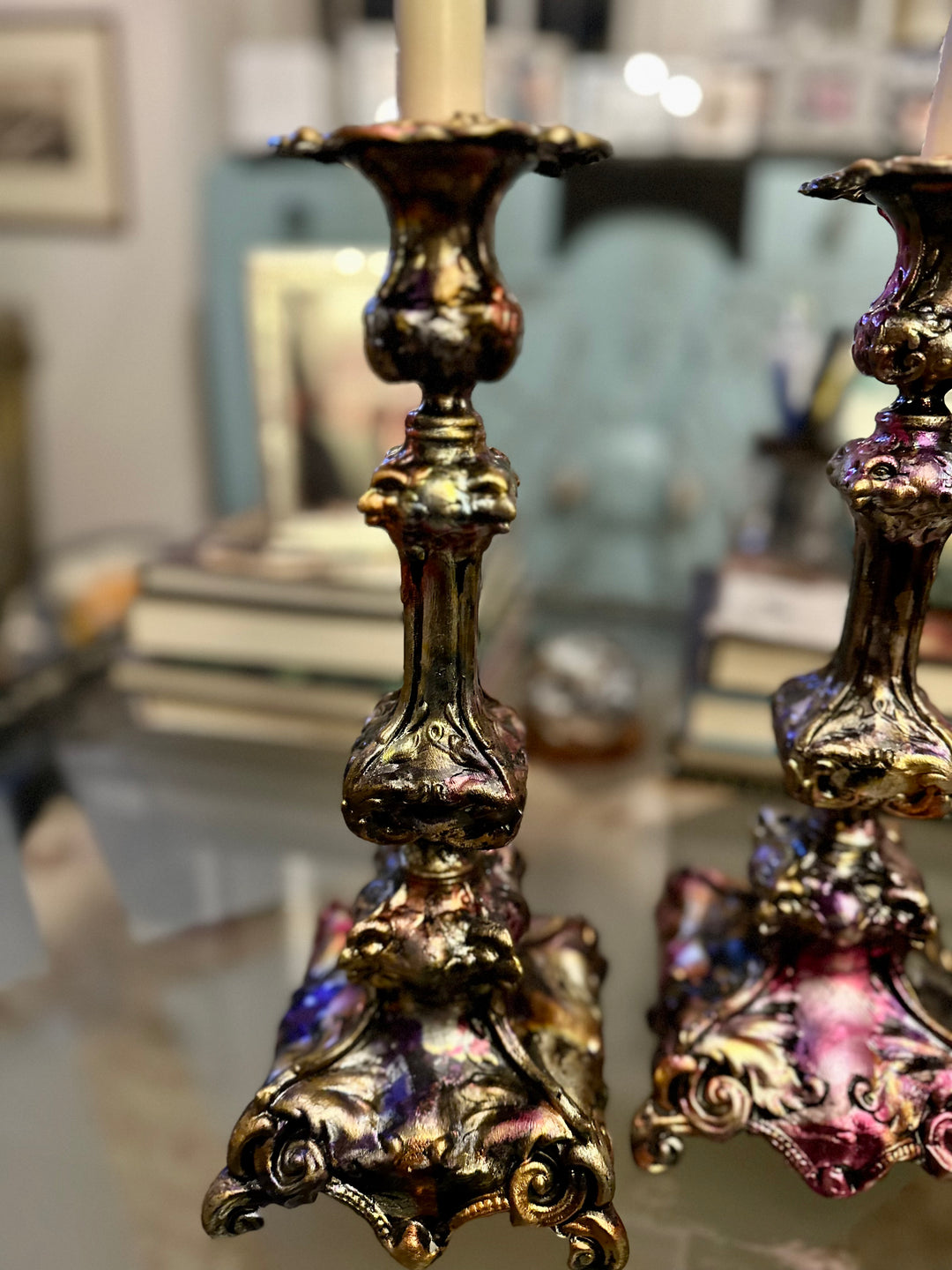Pair - Stunning Gothic-Style Candle Sticks