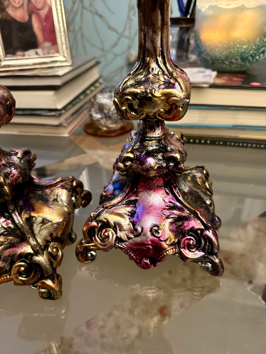 Pair - Stunning Gothic-Style Candle Sticks