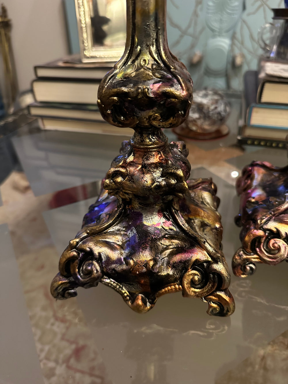 Pair - Stunning Gothic-Style Candle Sticks