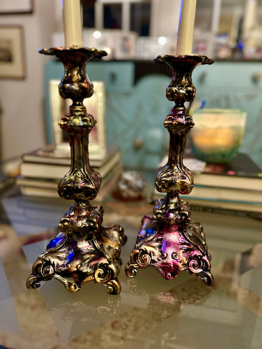 Pair - Stunning Gothic-Style Candle Sticks