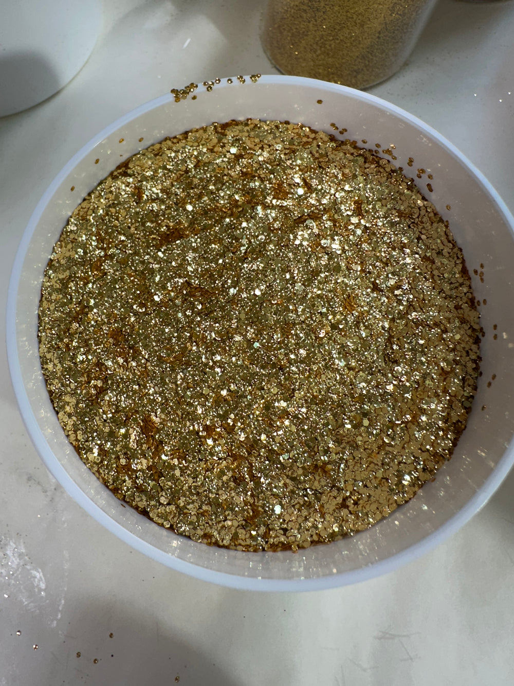 Embossed Gold Glitter