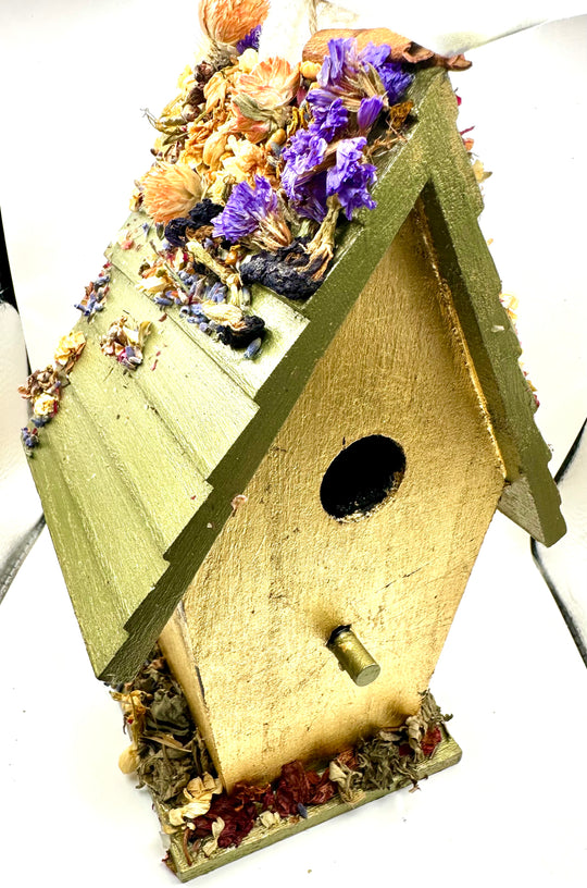 Gilded Cottage Style Birdhouse