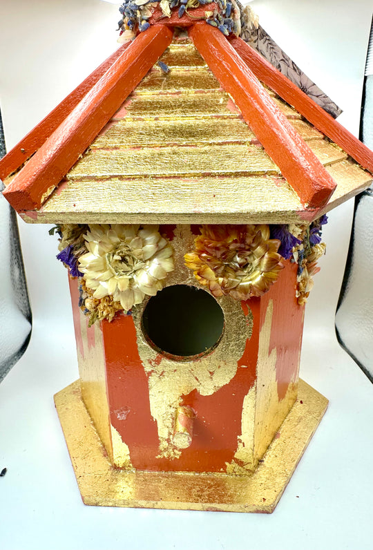 Gilded Pagoda Style Birdhouse