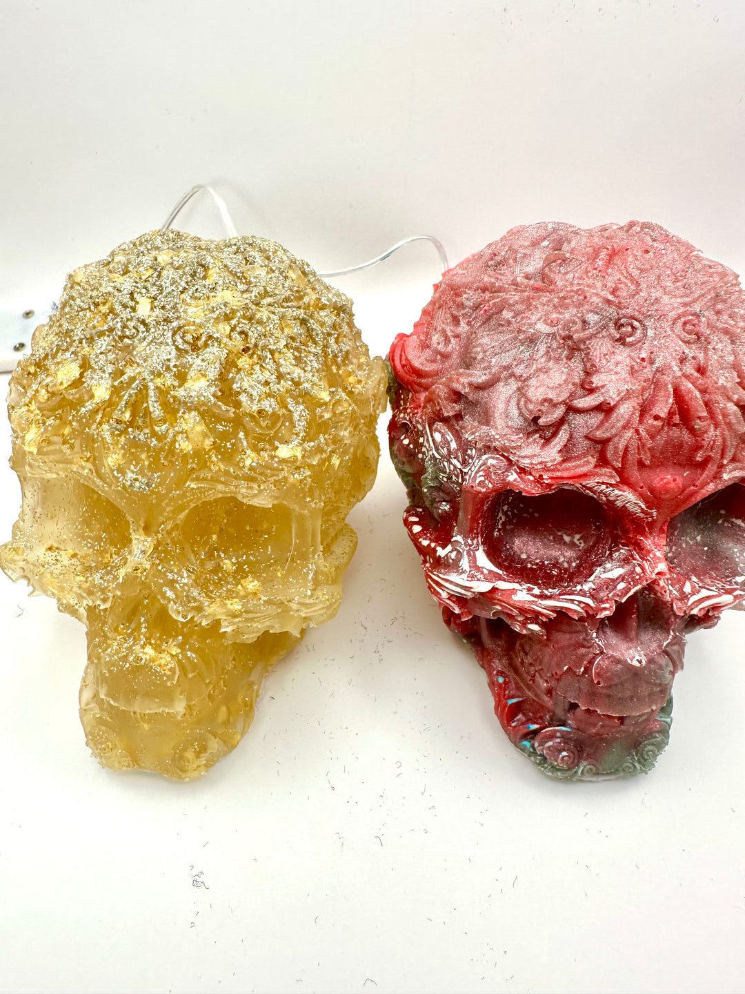 Illuminated Carved Texture Skull