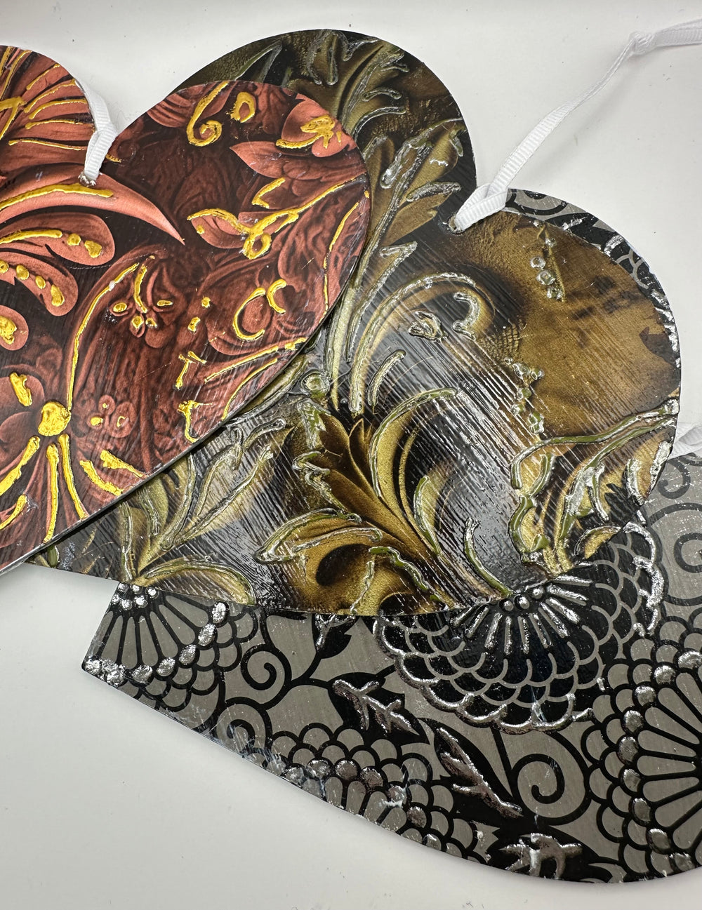 Hand Painted and Foiled Heart