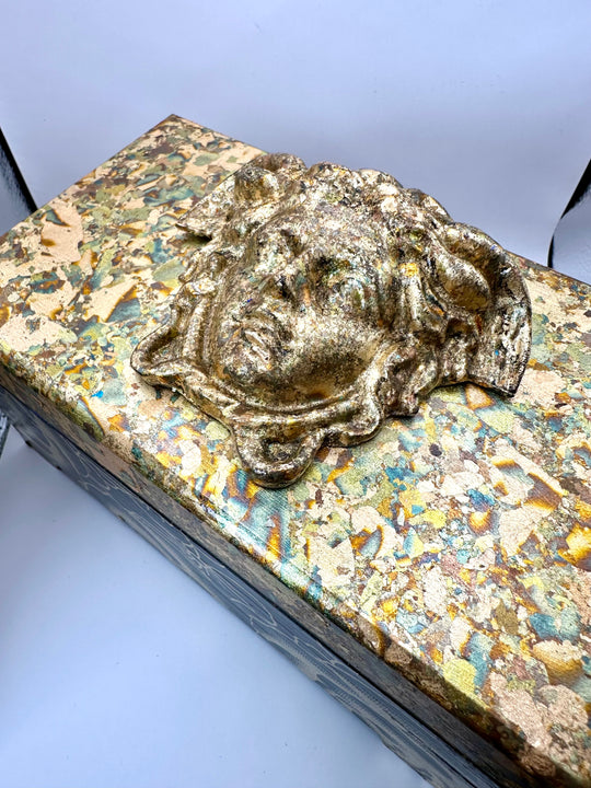 Gold Hinged Medusa Box