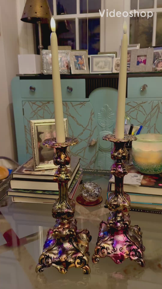 Pair - Stunning Gothic-Style Candle Sticks