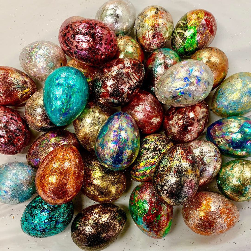 Papier-mâché Easter craft eggs, pack of 6, 2.5”