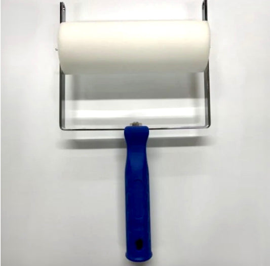 Stamping roller applicator handle