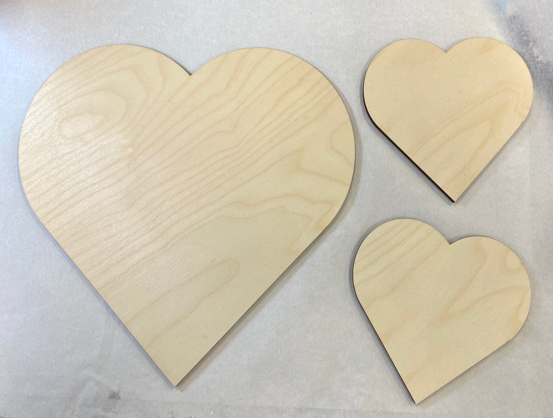 Wooden hearts