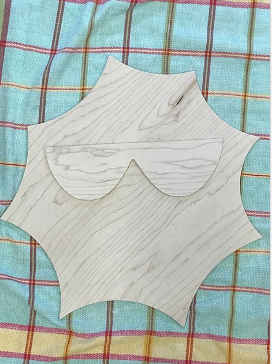 Sun With Sunglasses Wooden Cutout