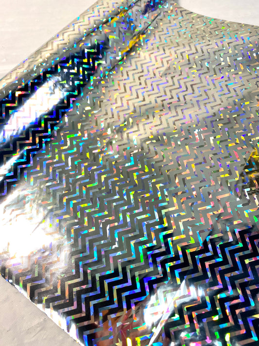 Holographic Silver Zig Zag